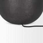Sadiyah Black Brushed Metal w/ Beige Shade Table Lamp