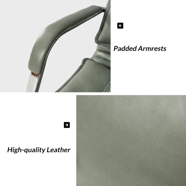Sage Vegan Leather Tufted Wingback Ergonomic Adjustable Task Chair 4