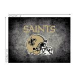 Saints 4x6 Distressed Area Rug Officially Licensed NFL