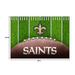 Saints 5x7 Football Field Washable Area Rug