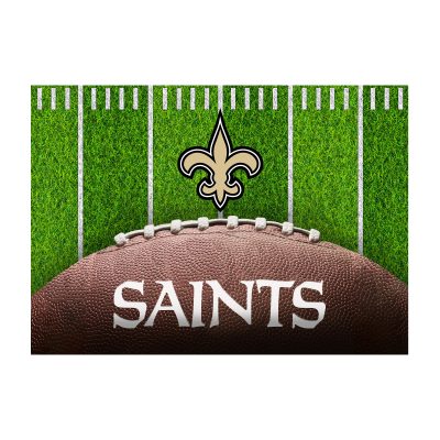 Saints 5x7 Football Field Washable Area Rug