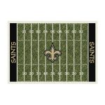 Saints 6x8 Homefield Football Field Area Rug