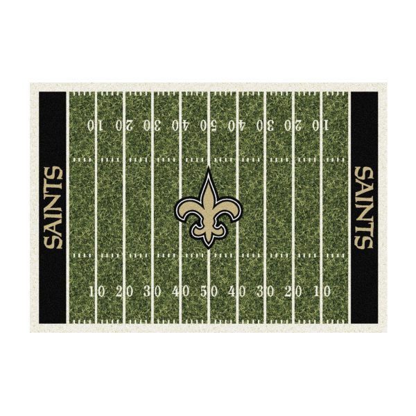 Saints 8x11 Homefield NFL Area Rug Football Field Design