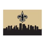 Saints Cityscape Hometown 2x3 Washable Area Rug NFL
