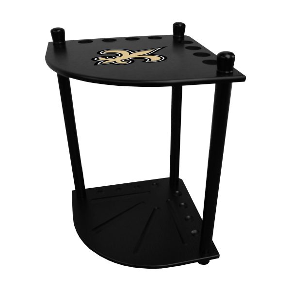 Saints Solid Wood Corner Cue Rack Game Room Addition