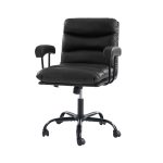 Sal Black Faux Leather Ergonomic Adjustable Office Chair 6 Sal Black Faux Leather Ergonomic Adjustable Office Chair