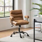 Sal Camel Faux Leather Ergonomic Adjustable Office Chair 7 Sal Camel Faux Leather Ergonomic Adjustable Office Chair