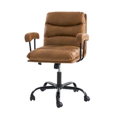 Sal Camel Faux Leather Ergonomic Adjustable Office Chair