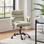 Sal Ivory Faux Leather Ergonomic Adjustable Height Office Chair 7 Sal Ivory Faux Leather Ergonomic Adjustable Height Office Chair