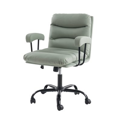 Sal Sage Faux Leather Ergonomic Adjustable Height Office Chair