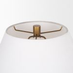 Salaah Antique Gold Brushed Metal w/ Cream Shade Table Lamp