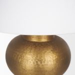 Salaah Antique Gold Brushed Metal w/ Cream Shade Table Lamp