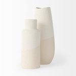 Salar 4.5L x 4.5W x 11.0H Cream Gourd Style Crackled Ceramic Vase