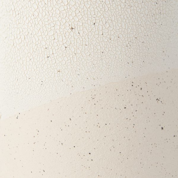 Salar 4.5L x 4.5W x 11.0H Cream Gourd Style Crackled Ceramic Vase 5