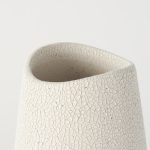 Salar 5.9L x 5.9W x 14.0H Cream Conical Crackled Ceramic Vase