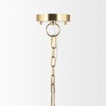 Saliha Cane w/ Brass Metal Pendant Light