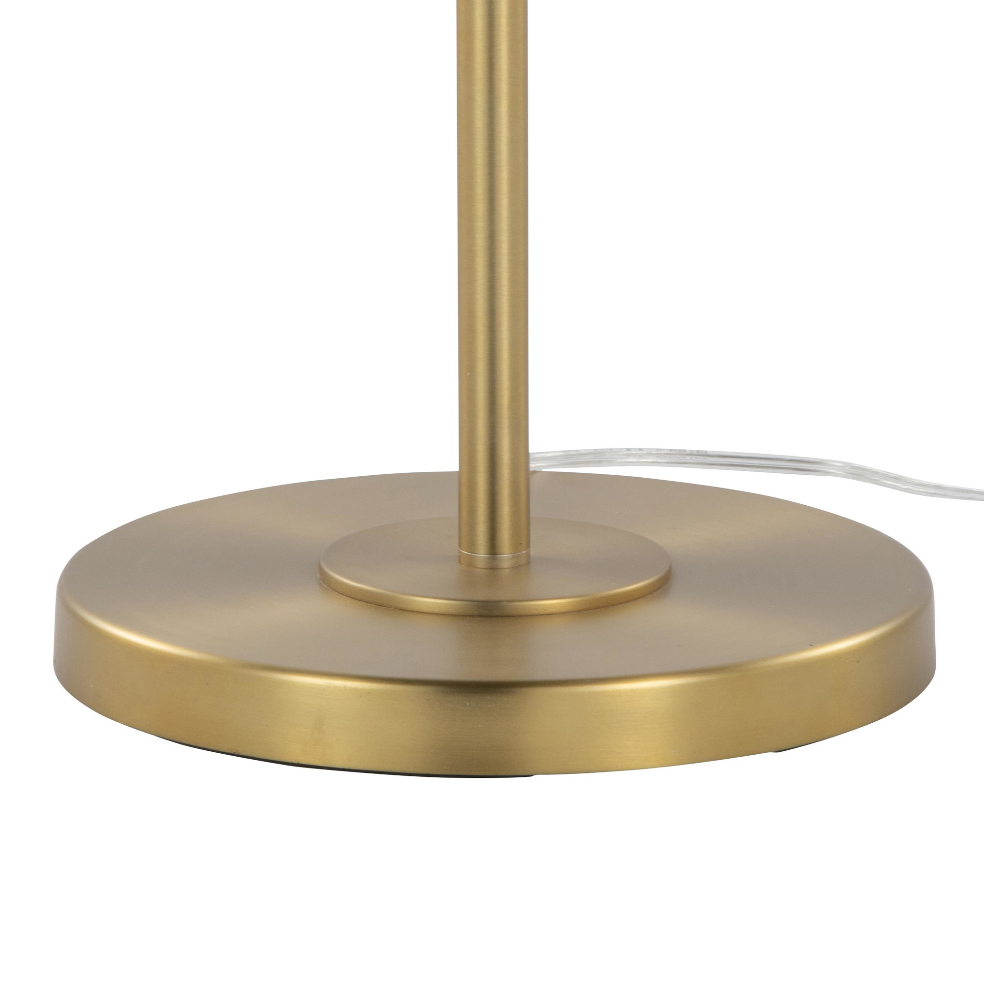 Salon Gold Contemporary Arched Floor Lamp with Linen Shade 9 Salon Gold Contemporary Arched Floor Lamp with Linen Shade - Image 9