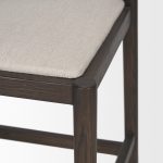 Sam Dark Brown Wood w/ Cream Fabric Counter Stool