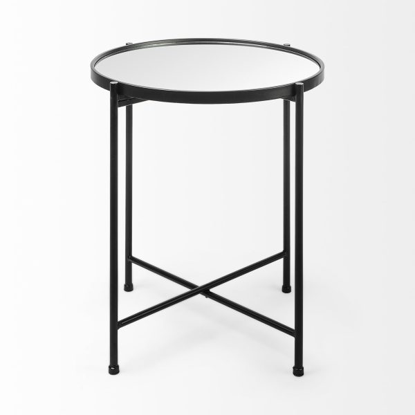 Samantha Small Black Mirror Top Accent Table 1
