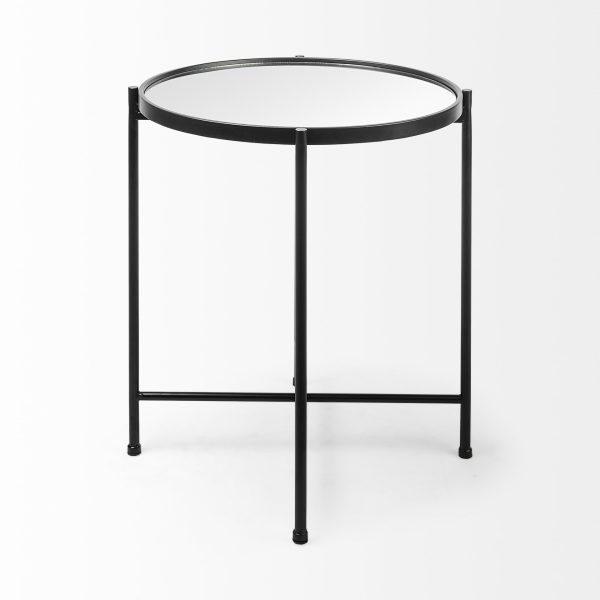 Samantha Small Black Mirror Top Accent Table 2