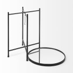 Samantha (Small) Black Mirror Top Accent Table