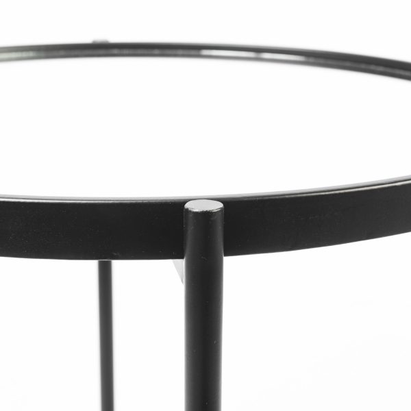 Samantha Small Black Mirror Top Accent Table 5