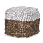 Samiya Jute w/ White Cotton Pouf