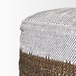 Samiya Jute w/ White Cotton Pouf