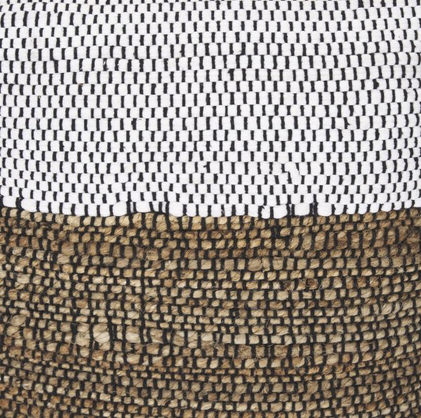 Samiya Jute w White Cotton Pouf 5