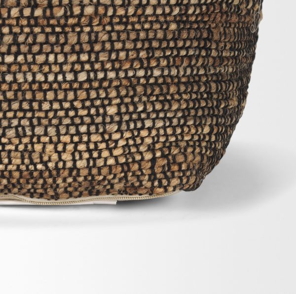 Samiya Jute w White Cotton Pouf 6