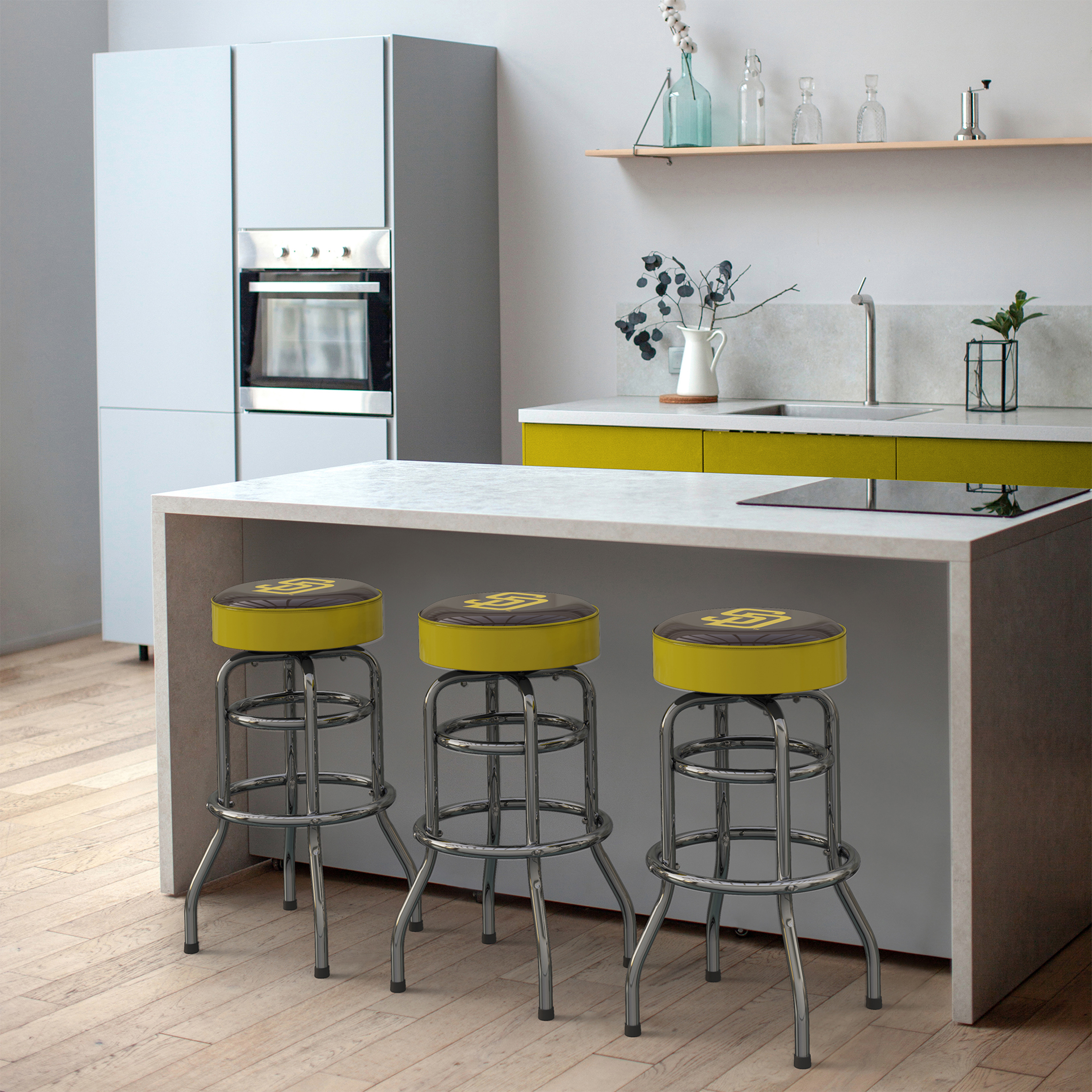 San Diego Chrome Bar Stool American Made Team Colors 3 San Diego Chrome Bar Stool American Made Team Colors - Image 3