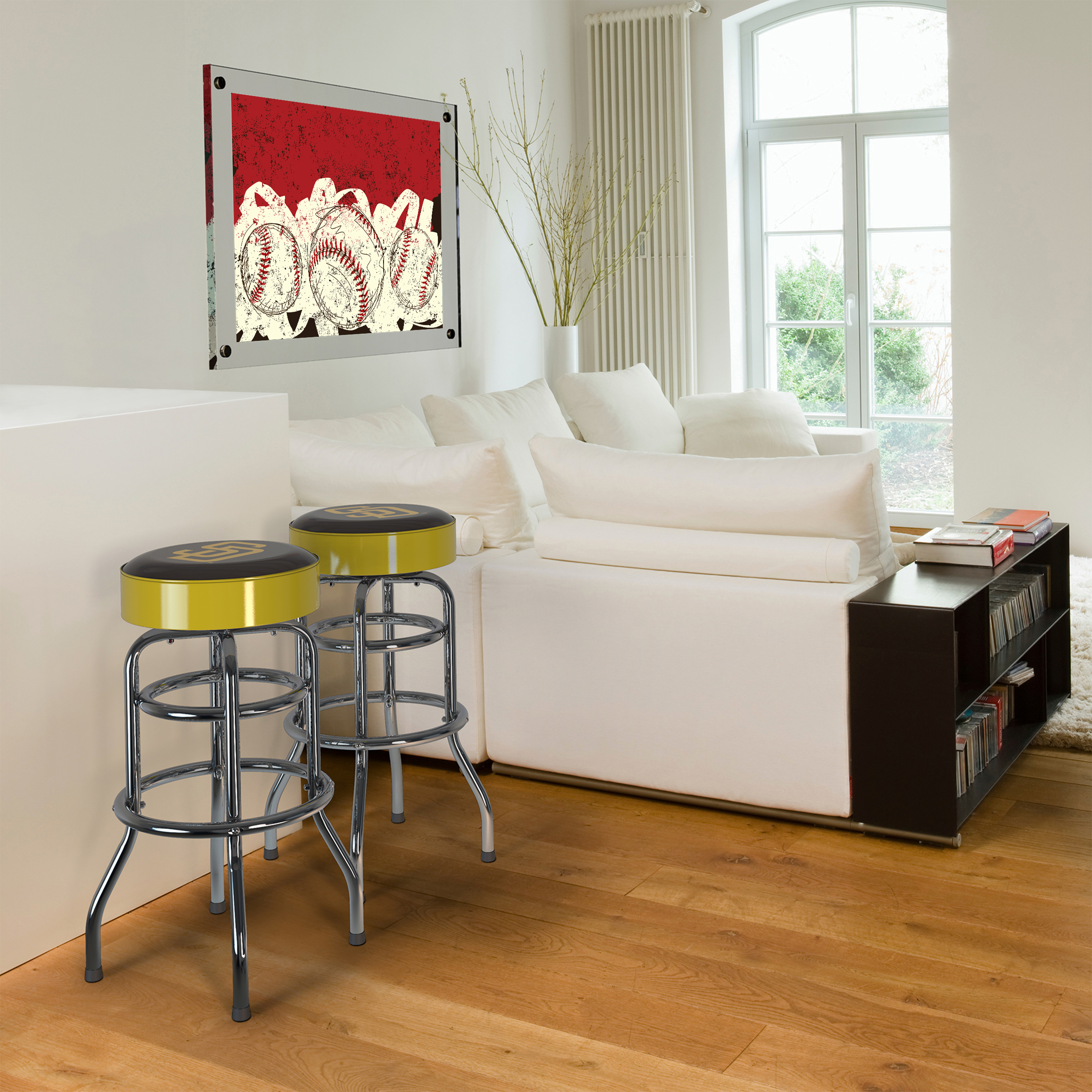 San Diego Chrome Bar Stool American Made Team Colors 4 San Diego Chrome Bar Stool American Made Team Colors - Image 4