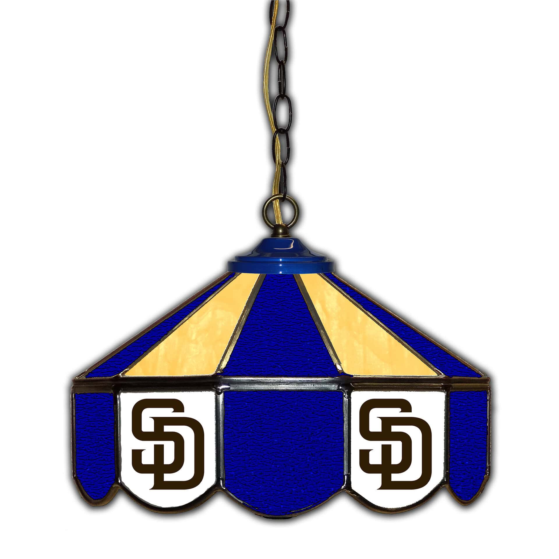 San Diego Padres Stained Glass 14-Inch Pub Light 1 San Diego Padres Stained Glass 14-Inch Pub Light