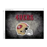 San Francisco 49ers 6x8 Distressed Area Rug