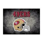 San Francisco 49ers 6x8 Distressed Area Rug