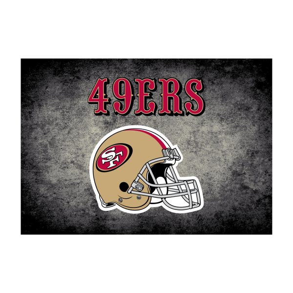 San Francisco 49ers 6x8 Distressed Area Rug 2