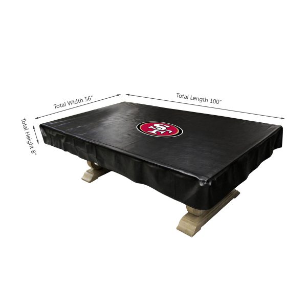 San Francisco 49ers 8 Foot Naugahyde Billiard Table Cover