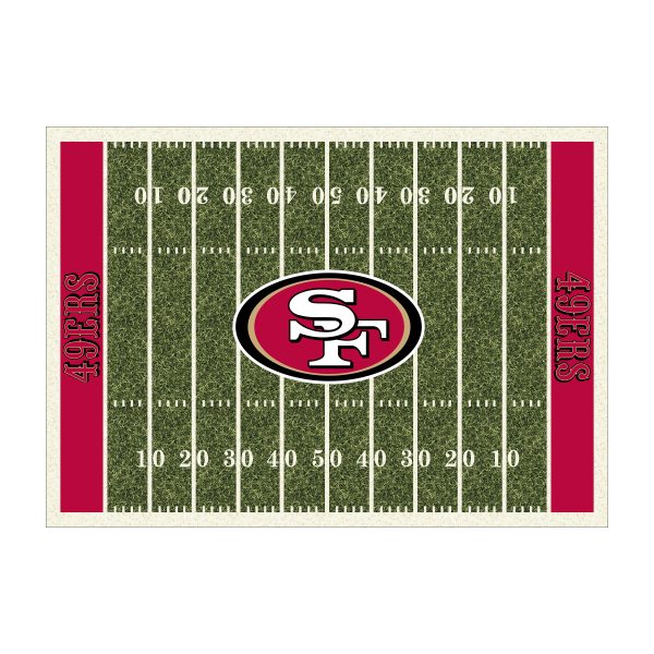 San Francisco 49ers 8x11 Homefield Football Field Area Rug 1