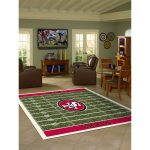 San Francisco 49ers 8x11 Homefield Football Field Area Rug