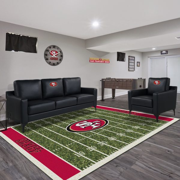 San Francisco 49ers Embroidered Faux Leather Game Day Chair 3
