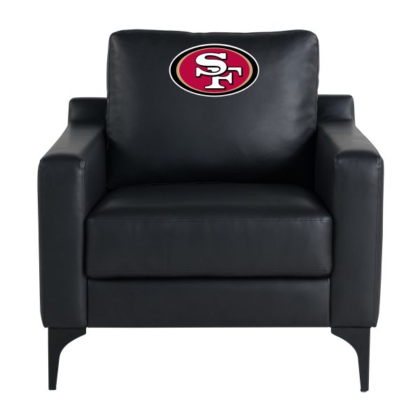 San Francisco 49ers Embroidered Faux Leather Game Day Chair 4