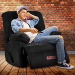 San Francisco 49ers Embroidered Microfiber Rocker Recliner Black