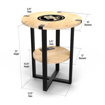 San Francisco 49ers Laser Etched Charging Station Side Table San Collection