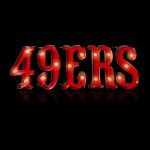 San Francisco 49ers Lighted Recycled Metal Wordmark Logo Sign NFL