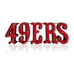 San Francisco 49ers Lighted Recycled Metal Wordmark Logo Sign NFL