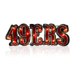 San Francisco 49ers Lighted Recycled Metal Wordmark Logo Sign NFL