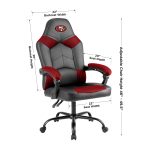 San Francisco 49ers Oversized Embroidered Office Chair with Storage Pouch