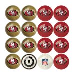 San Francisco 49ers Regulation Billiard Ball Set with Numbers