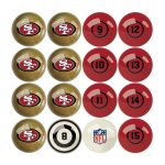 San Francisco 49ers Regulation Billiard Ball Set with Numbers