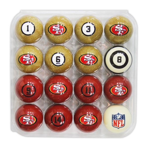 San Francisco 49ers Regulation Billiard Ball Set with Numbers 4